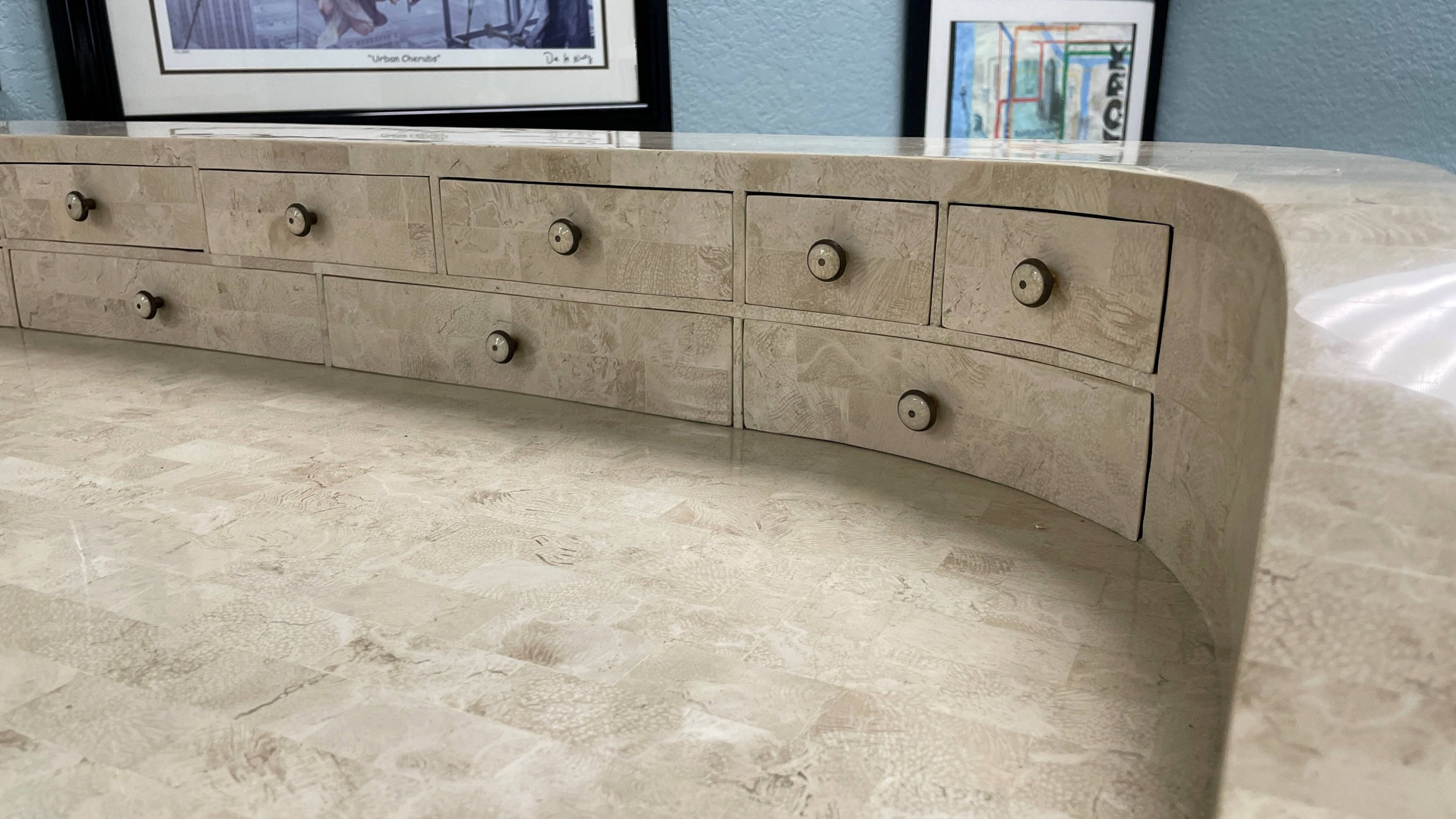 Encore Furniture Gallery-Maitland Smith Tessellated Stone Writing Desk